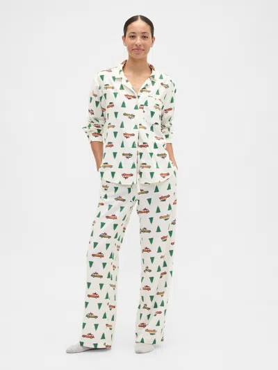 Gap Factory Flannel Pull-on Pj Pants In Multi