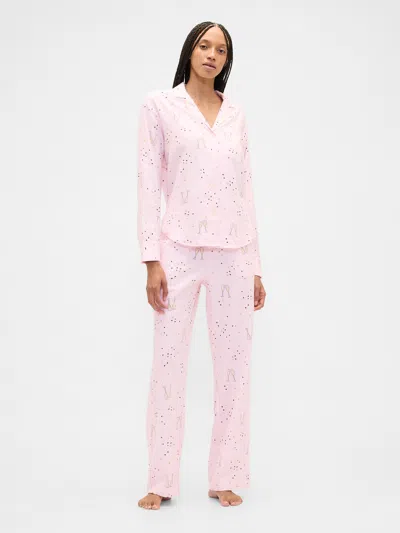 Gap Factory Flannel Pull-on Pj Pants In Pink