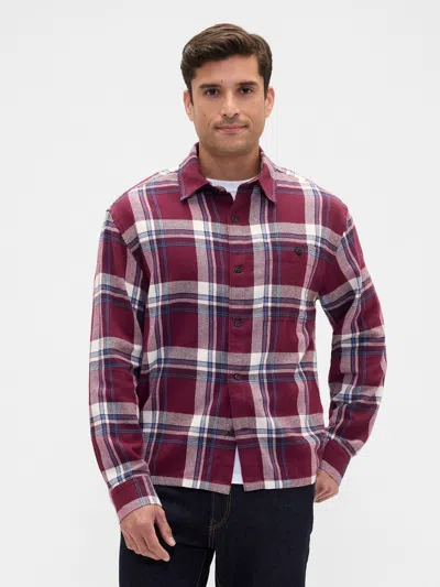Gap Factory Flannel Shirt In Boxy Fit In Multi