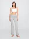 Gap Factory Foldover Flare Leggings In Gray