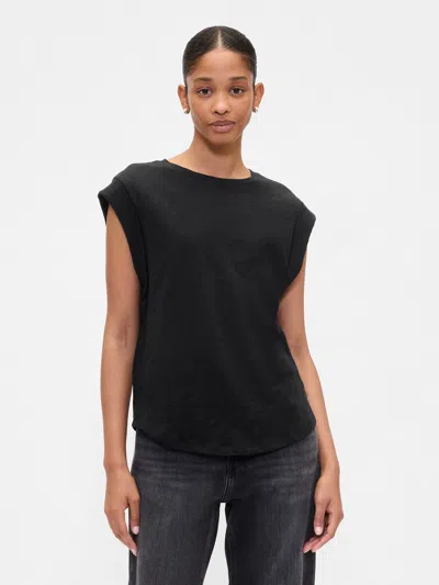 Gap Factory Foreversoft Dolman Tunic T-shirt In Black