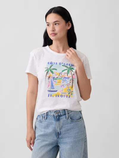 Gap Factory Foreversoft Relaxed Crewneck T-shirt In White