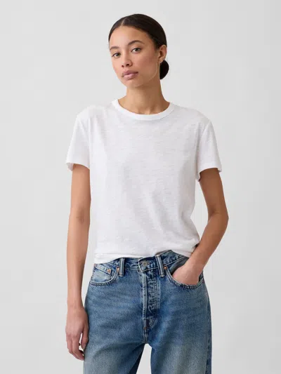 Gap Factory Foreversoft Relaxed Crewneck T-shirt In White