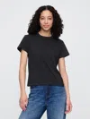 Gap Factory Foreversoft Shrunken Crewneck T-shirt In Black