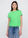 Gap Factory Foreversoft Shrunken Crewneck T-shirt In Green