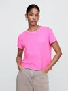 Gap Factory Foreversoft Shrunken Crewneck T-shirt In Pink
