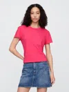 Gap Factory Foreversoft Shrunken Crewneck T-shirt In Pink