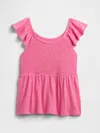 Gap Factory Foreversoft Smocked Top In Pink