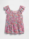 Gap Factory Foreversoft Smocked Top In Pink