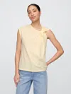 Gap Factory Foreversoft Twist-top T-shirt In Neutral