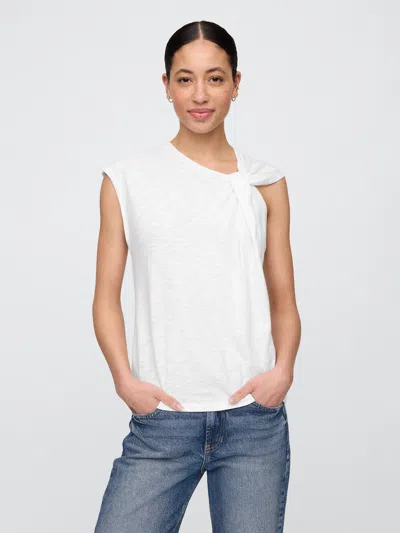 Gap Factory Foreversoft Twist-top T-shirt In White