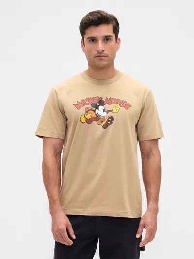 Gap Factory Gap &#215 Disney Mickey Mouse Everyday Soft Relaxed Graphic T-shirt In Brown
