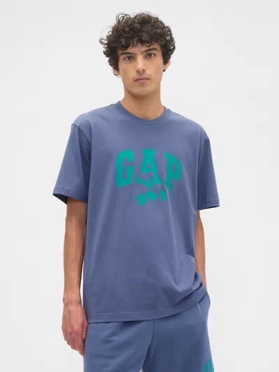 Gap Factory Gap &#215 Disney Mickey Mouse Everyday Soft Relaxed Logo T-shirt In Blue