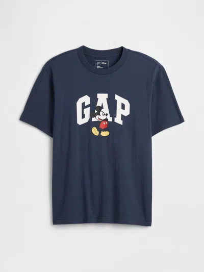 Gap Factory Gap &#215 Disney Mickey Mouse Everyday Soft Relaxed Logo T-shirt In Blue