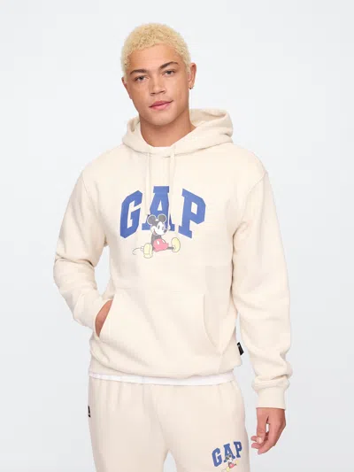 Gap Factory Gap &#215 Disney Mickey Mouse Relaxed Gap Logo Hoodie In Neutral