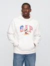 Gap Factory Gap &#215 Disney Mickey Mouse Relaxed Logo Hoodie In White