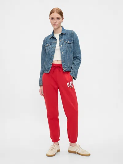 Gap Factory Gap &#215 Disney Minnie Mouse Gap Logo Joggers In Red