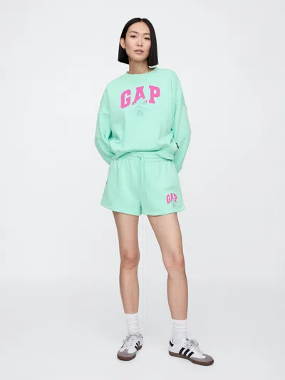 Gap Factory Gap &#215 Disney Minnie Mouse Gap Logo Shorts In Green