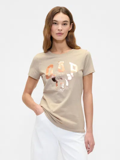 Gap Factory Gap &#215 Disney Minnie Mouse Gap Logo T-shirt In Brown
