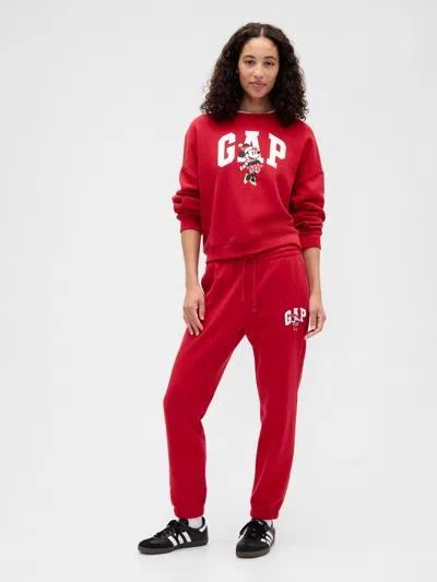 Gap Factory Gap &#215 Disney Minnie Mouse Logo Joggers In Red