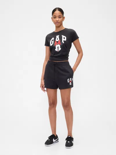 Gap Factory Gap &#215 Disney Minnie Mouse Logo Shorts In Black
