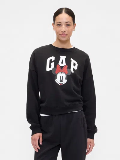 Gap Factory Gap &#215 Disney Minnie Mouse Oversized Logo Sweatshirt In Black