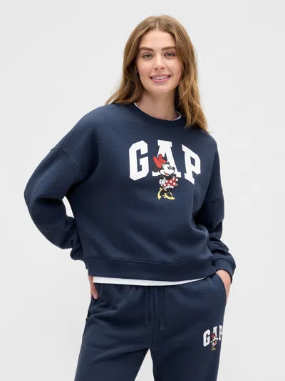 Gap Factory Gap &#215 Disney Minnie Mouse Oversized Logo Sweatshirt In Black