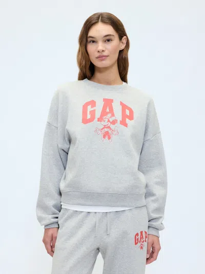 Gap Factory Gap &#215 Disney Minnie Mouse Oversized Logo Sweatshirt In Gray