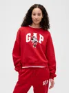 Gap Factory Gap &#215 Disney Minnie Mouse Oversized Logo Sweatshirt In Red