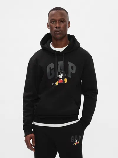 Gap Factory Gap &#215 Disney Relaxed Gap Logo Hoodie In Black