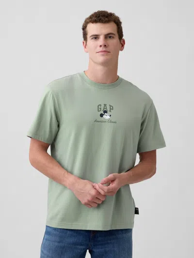 Gap Factory Gap × Disney Mickey Mouse Everyday Soft Relaxed Logo T-shirt In Green