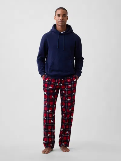 Gap Factory Gap × Disney Mickey Mouse Relaxed Flannel Pj Pants In Disney Plaid Red