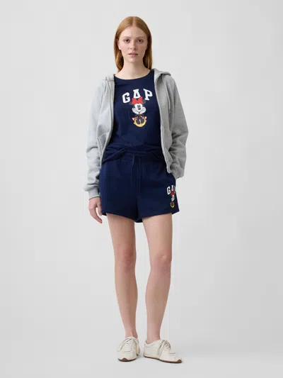 Gap Factory Gap × Disney Minnie Mouse Logo Shorts In Navy Minnie