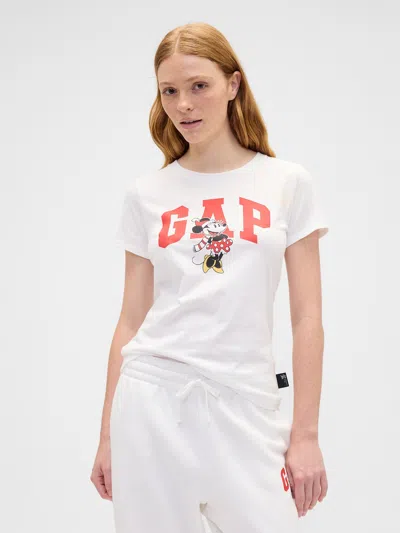 Gap Factory Gap × Disney Minnie Mouse Logo T-shirt In White