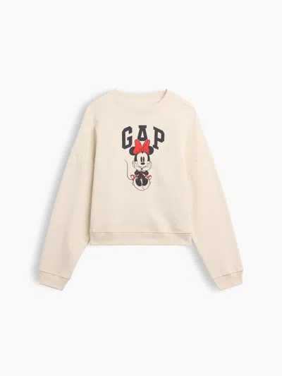 Gap Factory Gap × Disney Minnie Mouse Relaxed Wedge Logo Sweatshirt In Chino Minnie