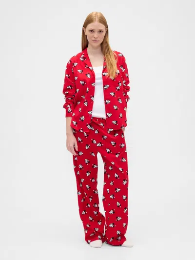 Gap Factory Gap × Disney Relaxed Flannel Pj Pants In Red