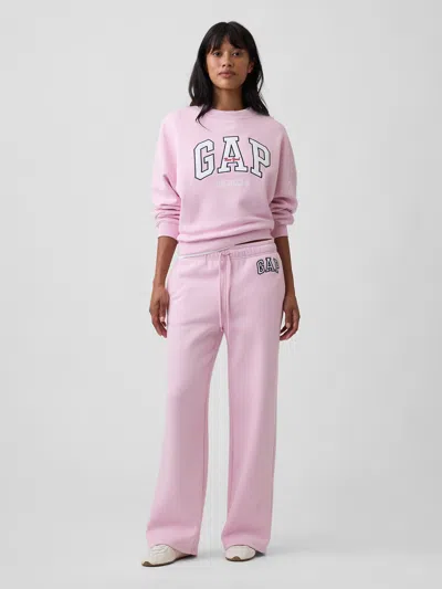 Gap Factory Gap Graphic Relaxed Straight-leg Sweatpants In Pink Rose Mist