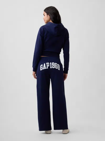 Gap Factory Gap Graphic Straight-leg Sweatpants In Blue