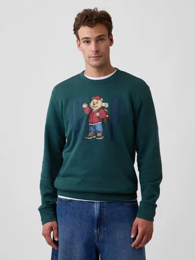 Gap Factory Gap Logo Crewneck Sweatshirt In Moores Green