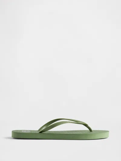 Gap Factory Gap Logo Flip Flops In Green