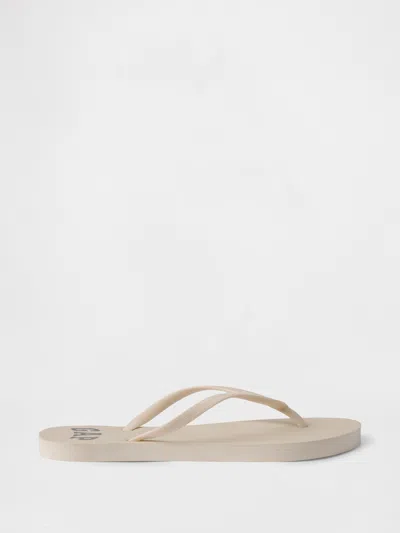 Gap Factory Gap Logo Flip Flops In Neutral