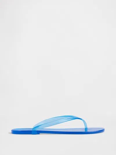 Gap Factory Gap Logo Jelly Flip Flops In Blue