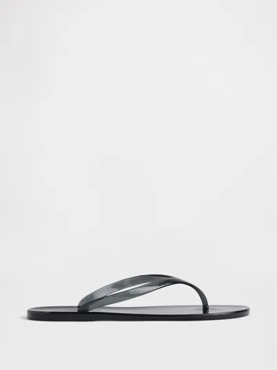 Gap Factory Gap Logo Jelly Flip Flops In Gray