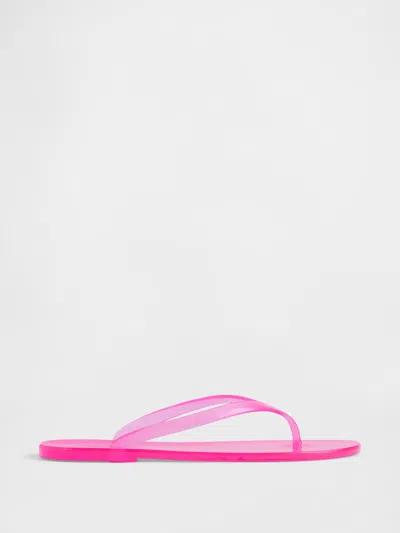 Gap Factory Gap Logo Jelly Flip Flops In Pink