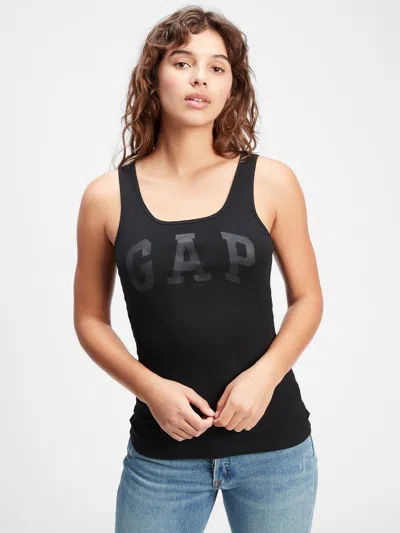 Gap Factory Gap Logo Ribbed Tank Top In Black