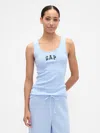 Gap Factory Gap Logo Ribbed Tank Top In Blue