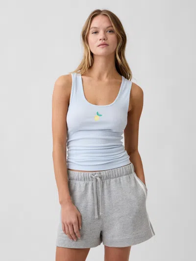 Gap Factory Gap Logo Ribbed Tank Top In Blue