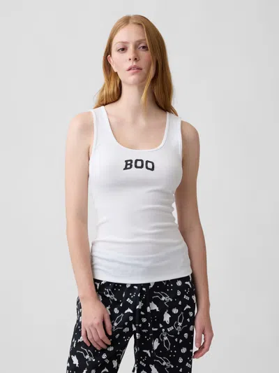 Gap Factory Gap Logo Ribbed Tank Top In Boo Multi