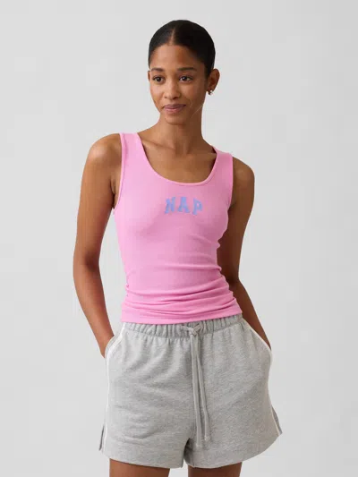 Gap Factory Gap Logo Ribbed Tank Top In Pink