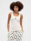 Gap Factory Gap Logo Ribbed Tank Top In White